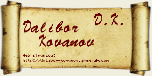 Dalibor Kovanov vizit kartica